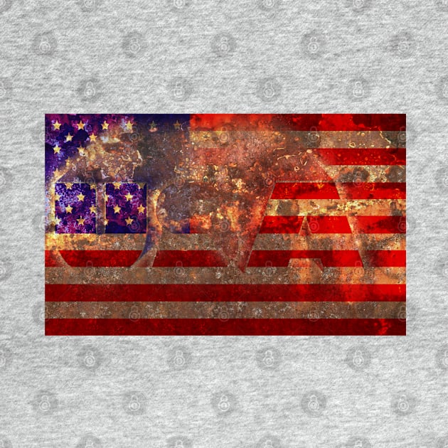 U.S.A. Rustic Flag by KZK101